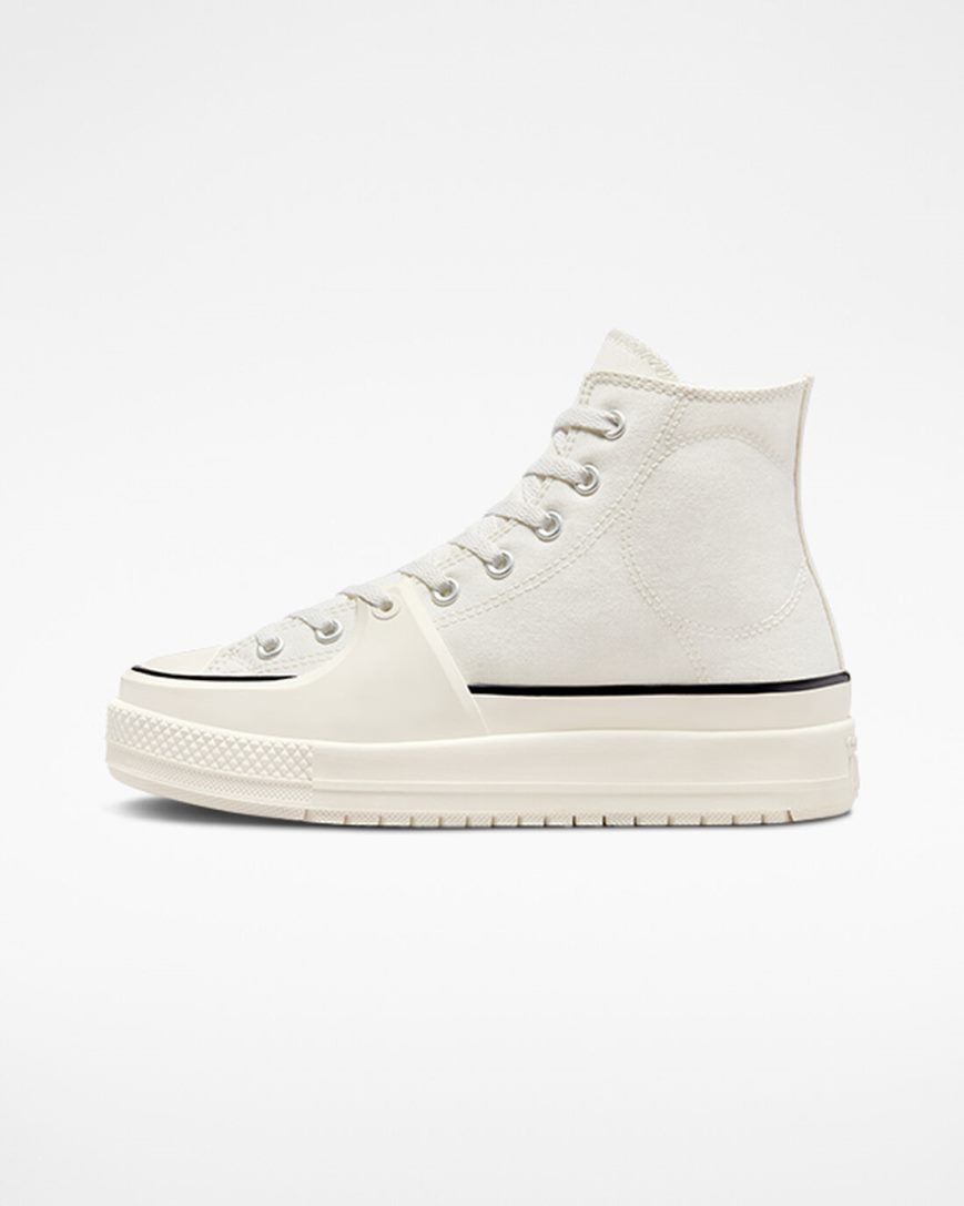 Tenis Converse Chuck Taylor All Star Construct Cano Alto Feminino Branco Pretas | PT K01P0T7